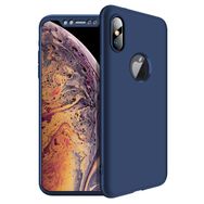 Microsonic Apple iPhone Xs Max Lacivert Double Dip 360 Protective Kılıf