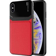 Microsonic Apple iPhone XS Uniq Leather Kırmızı Cep Telefonu Kılıfı