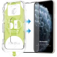 Microsonic Apple Uyumlu iPhone 11 Pro Max Siyah Magic Uygulama Aparatlı Tam Kapatan Ekran Koruyucu
