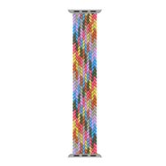 Microsonic Apple Watch SE 2022 40 mm Braided Solo Loop Band Gökkuşağı 127 mm Small Kordon