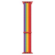 Microsonic Apple Watch SE 2022 40 mm için Hasırlı Woven Sport İlmik Pride Edition Kordon