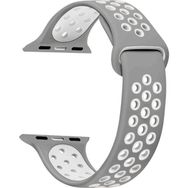 Microsonic Apple Watch SE 2022 40 mm Rainbow Sport Band Gri Beyaz Kordon