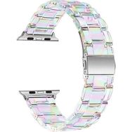 Microsonic Apple Watch SE 2022 40 mm Stainless Transparent Clear Çok Renkli Kordon