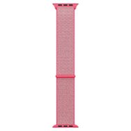 Microsonic Apple Watch SE 2022 40 mm Woven Sport Loop Pembe Hasırlı Kordon