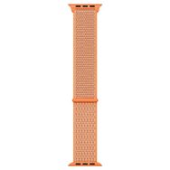 Microsonic Apple Watch SE 2022 40 mm Woven Sport Loop Turuncu Hasırlı Kordon