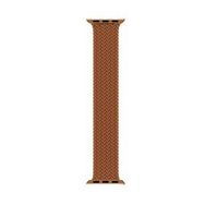 Microsonic Apple Watch SE 2022 44 mm Braided Solo Loop Band Kahverengi 127 mm Small Kordon