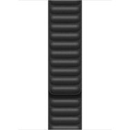 Microsonic Apple Watch SE 2022 44 mm Leather Link Band Siyah Kordon