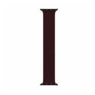 Microsonic Apple Watch SE 44 mm Braided Solo Loop Band Koyu Bordo 127 mm Small Kordon