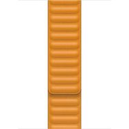 Microsonic Apple Watch SE 44 mm Leather Link Band Turuncu Kordon