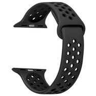 Microsonic Apple Watch Series 1 38 mm Rainbow Band Siyah Uyumlu Kordon