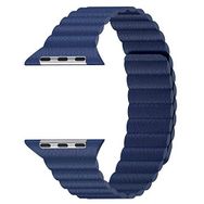 Microsonic Apple Watch Series 3 38 mm Twist Leather Loop Lacivert Kordon