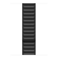 Microsonic Apple Watch Series 3 42 mm Leather Link Band Siyah Kordon