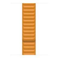 Microsonic Apple Watch Series 4 40 mm Leather Link Band Turuncu Uyumlu Kordon