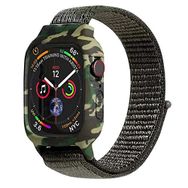Microsonic Apple Watch Series 4 44 mm Camouflage Armor Pro Koyu Yeşil Kordon