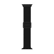 Microsonic Apple Watch Series 5 44 mm Knitted Fabric Loop Siyah Uyumlu Kordon