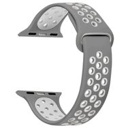 Microsonic Apple Watch Series 5 44 mm Rainbow Sport Band Gri Kordon
