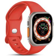 Microsonic Apple Watch Series 6 40 mm Active Flex Wristband Kırmızı Uyumlu Kordon