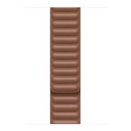 Microsonic Apple Watch Series 6 40 mm Leather Link Band Kahverengi Uyumlu Kordon