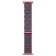 Microsonic Apple Watch Series 6 40 mm Woven Sport Loop Koyu Pembe Hasırlı Kordon
