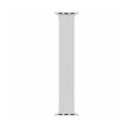 Microsonic Apple Watch Series 6 44 mm Braided Solo Loop Band Beyaz 127 mm Small Kordon