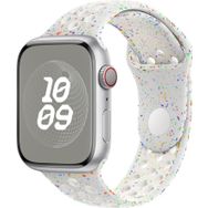 Microsonic Apple Watch Series 6 44 mm Flame Sport Band Beyaz Kordon