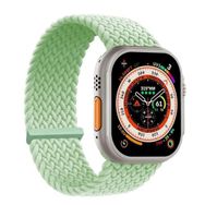 Microsonic Apple Watch Series 7 41 mm Braided Solo Loop Band Açık Yeşil Kordon