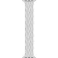 Microsonic Apple Watch Series 7 41 mm Braided Solo Loop Band Beyaz 127 mm Small Kordon