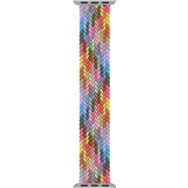 Microsonic Apple Watch Series 7 41 mm Braided Solo Loop Band Gökkuşağı 127 mm Small Kordon