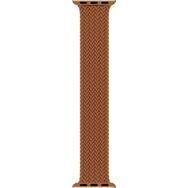 Microsonic Apple Watch Series 7 41 mm Braided Solo Loop Band Kahverengi 127 mm Small Kordon