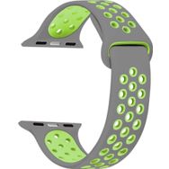 Microsonic Apple Watch Series 7 41 mm Gri Yeşil Rainbow Sport Band Kordon