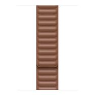 Microsonic Apple Watch Series 7 41 mm Leather Link Band Kahverengi Kordon