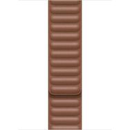 Microsonic Apple Watch Series 7 41 mm Leather Link Band Kahverengi Kordon