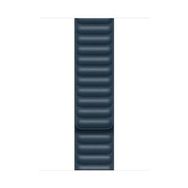 Microsonic Apple Watch Series 7 41 mm Leather Link Band Lacivert Kordon