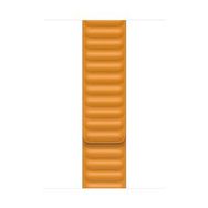 Microsonic Apple Watch Series 7 41 mm Leather Link Band Turuncu Kordon