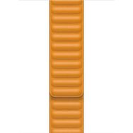 Microsonic Apple Watch Series 7 41 mm Leather Link Band Turuncu Kordon