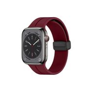 Microsonic Apple Watch Series 7 45 mm Bordo Ribbon Line Kordon