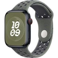 Microsonic Apple Watch Series 7 45 mm Flame Sport Band Yeşil Kordon
