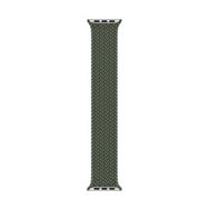 Microsonic Apple Watch Series 7 45 mm Large 160 mm Braided Solo Loop Band Koyu Yeşil Kordon