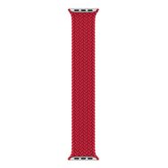 Microsonic Apple Watch Series 8 45 mm Large 160 mm Braided Solo Loop Band Kırmızı Kordon