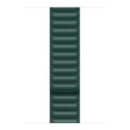 Microsonic Apple Watch Series 8 45 mm Leather Link Band Koyu Yeşil Kordon