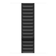 Microsonic Apple Watch Series 8 45 mm Leather Link Band Siyah Kordon