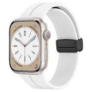 Microsonic Apple Watch Series 8 45 mm Ribbon Line Beyaz Kordon