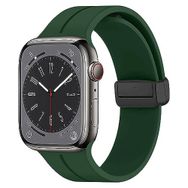 Microsonic Apple Watch Series 8 45 mm Ribbon Line Koyu Yeşil Kordon