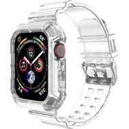 Microsonic Apple Watch Series 8 45 mm Şeffaf Transparent Clear Band Kordon