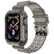 Microsonic Apple Watch Series 8 Transparent Clear Band Siyah 41 mm Kordon