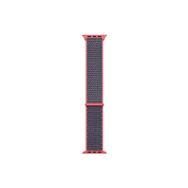 Microsonic Apple Watch Series 9 41 mm Hasırlı Koyu Pembe Woven Sport Loop Kordon