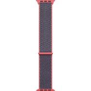Microsonic Apple Watch Series 9 41 mm Hasırlı Koyu Pembe Woven Sport Loop Kordon