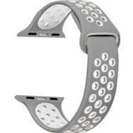 Microsonic Apple Watch Series 9 41 mm Rainbow Sport Band Gri Beyaz Kordon