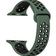 Microsonic Apple Watch Series 9 41 mm Rainbow Sport Band Yeşil Siyah Kordon