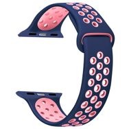 Microsonic Apple Watch Series 9 41 mm Rainbow Sport Bandn Lacivert Pembe Kordon